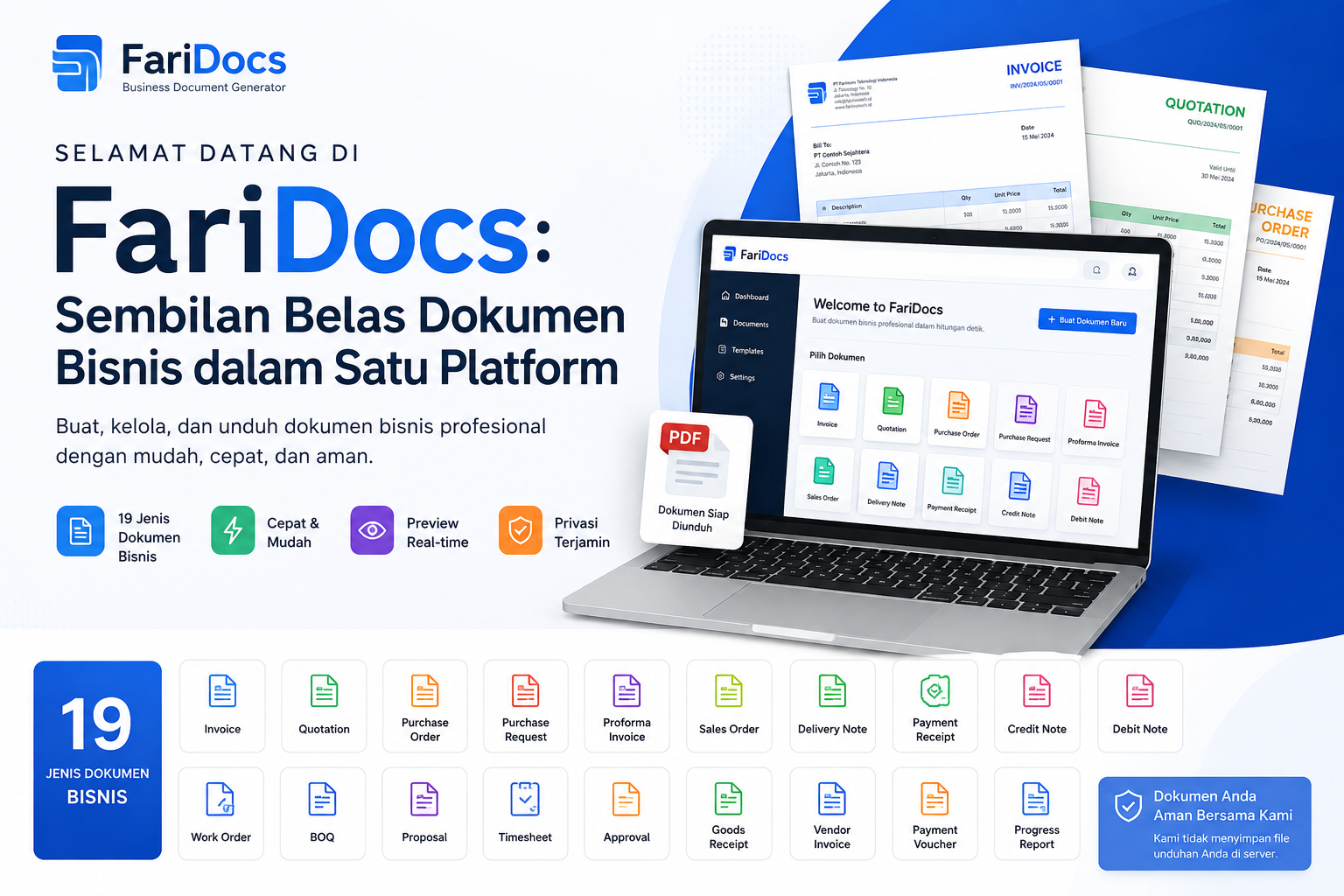Welcome to FariDocs: Nineteen Business Documents in One Platform