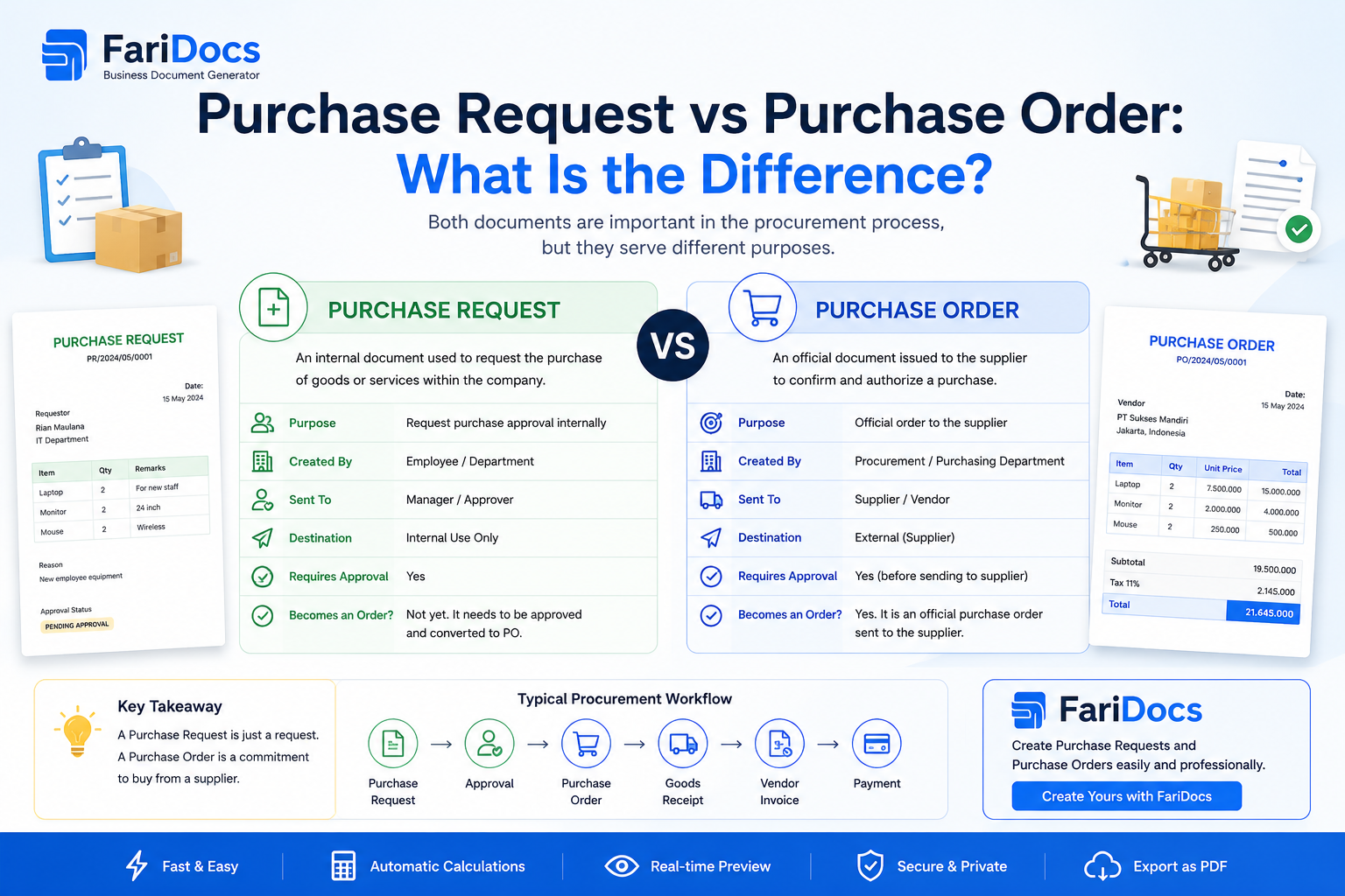 Purchase Request vs Purchase Order: Apa Perbedaannya?