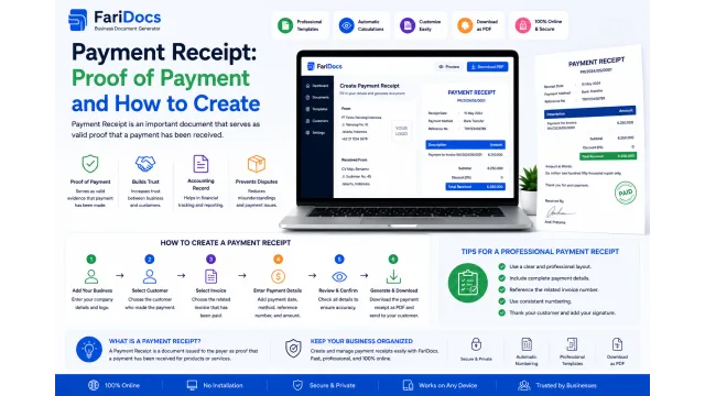Payment Receipt: Bukti Pembayaran dan Cara Membuatnya