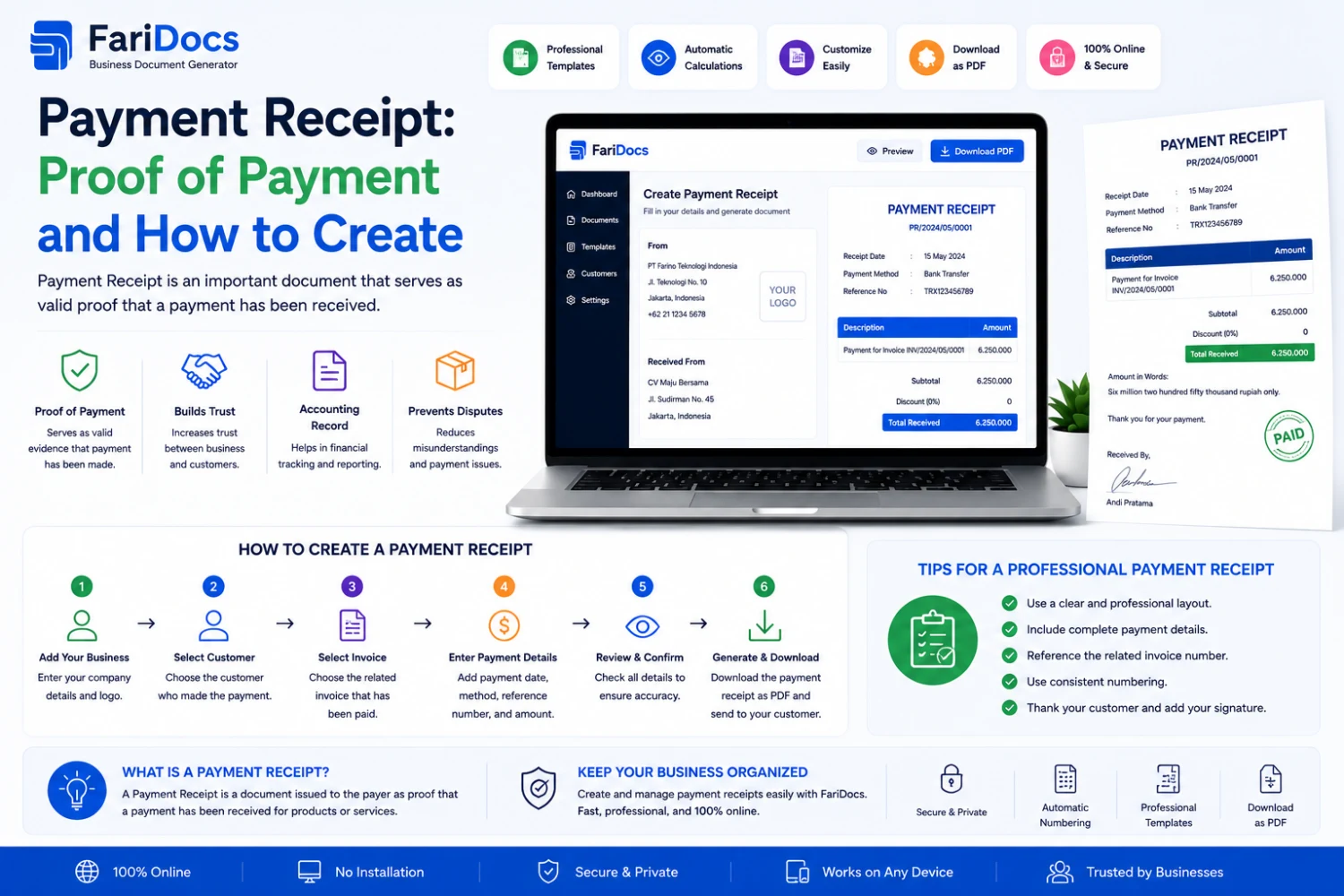 Payment Receipt: Bukti Pembayaran dan Cara Membuatnya