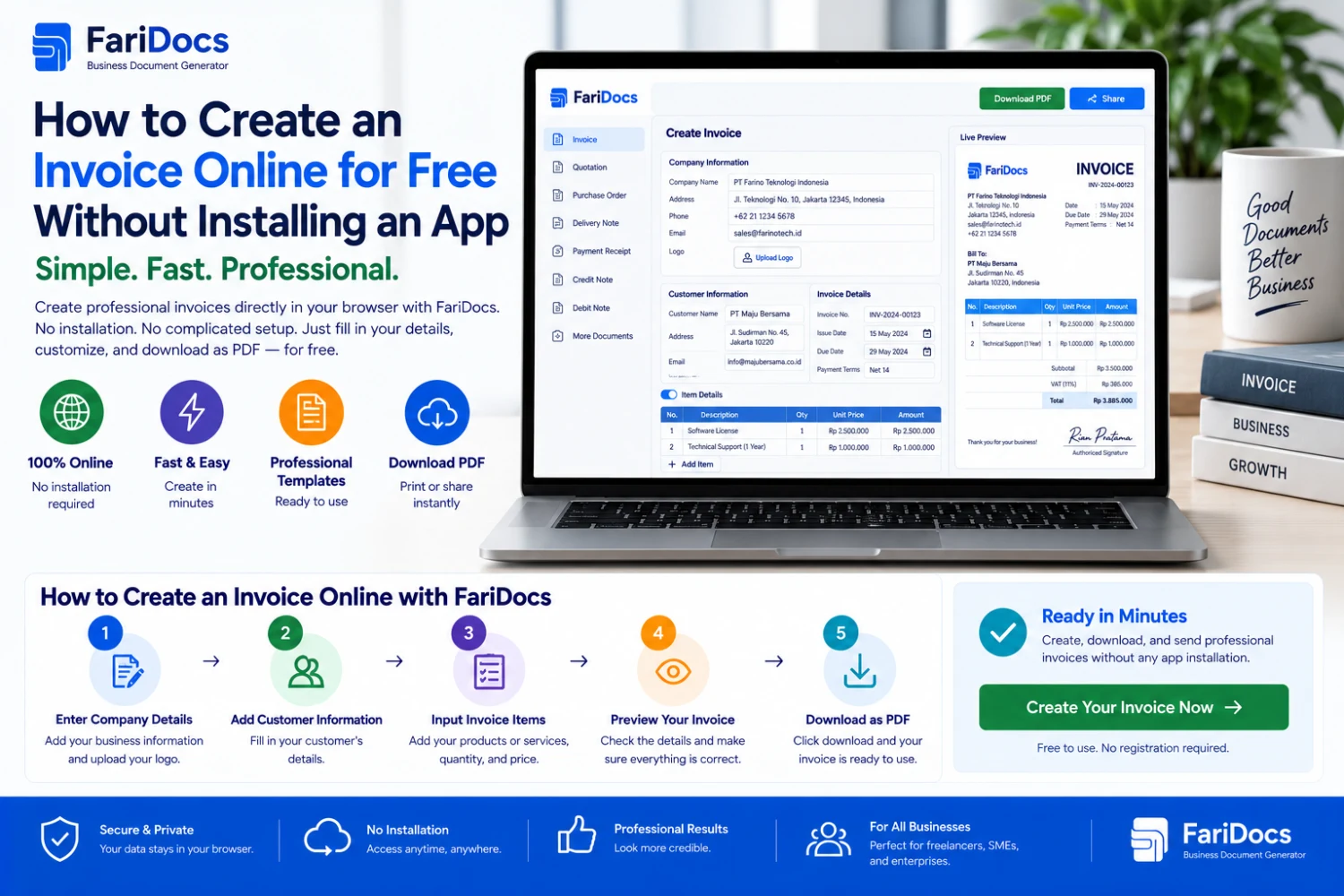 Cara Membuat Invoice Online Gratis Tanpa Instal Aplikasi