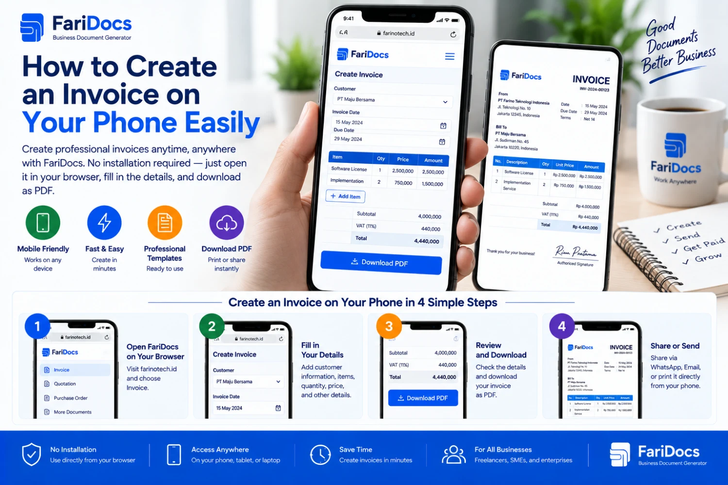 Cara Membuat Invoice di HP dengan Mudah