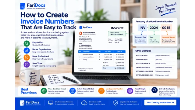 Cara Membuat Nomor Invoice yang Rapi dan Mudah Dilacak