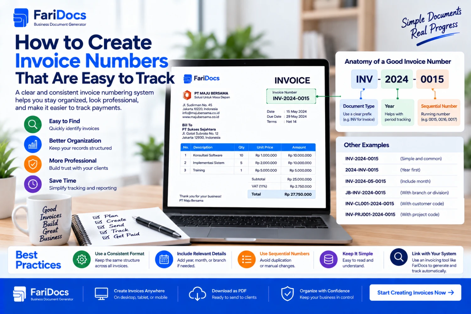 Cara Membuat Nomor Invoice yang Rapi dan Mudah Dilacak